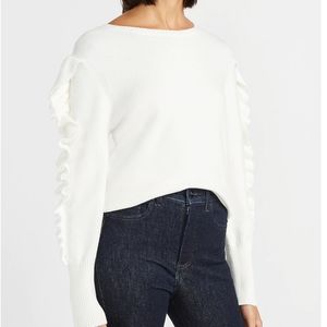 NWT Express Skimming Ruffle Sleeve Crew Neck